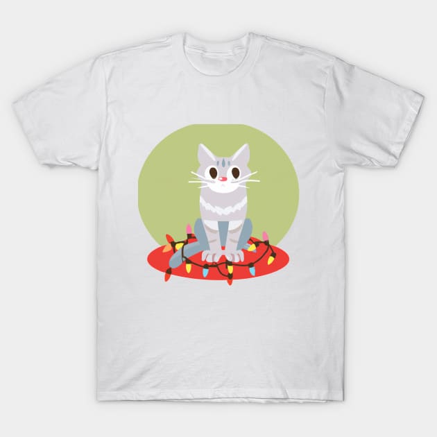 Christmas cartoon cat! T-Shirt by GenerativeCreations